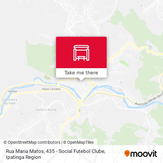 Mapa Rua Maria Matos, 435 - Social Futebol Clube