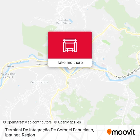 Terminal De Integração De Coronel Fabriciano map