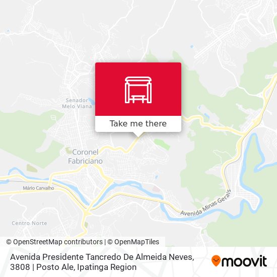 Mapa Avenida Presidente Tancredo De Almeida Neves, 3808 | Posto Ale