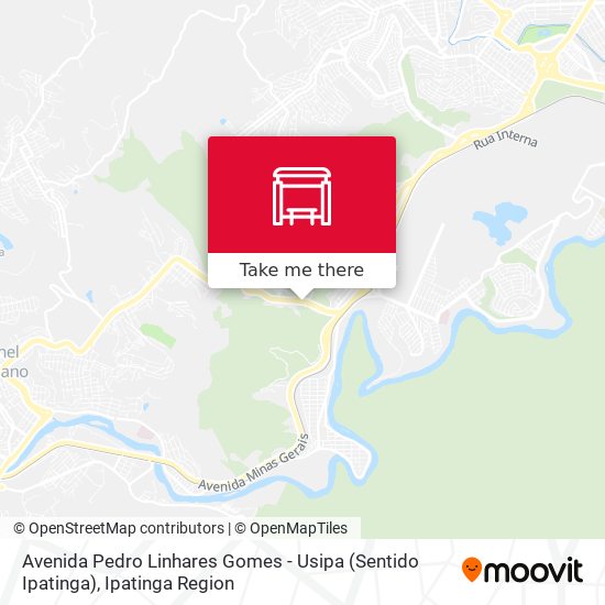 Mapa Avenida Pedro Linhares Gomes - Usipa (Sentido Ipatinga)