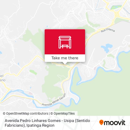 Mapa Avenida Pedro Linhares Gomes - Usipa (Sentido Fabriciano)