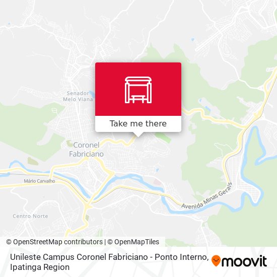 Unileste Campus Coronel Fabriciano - Ponto Interno map