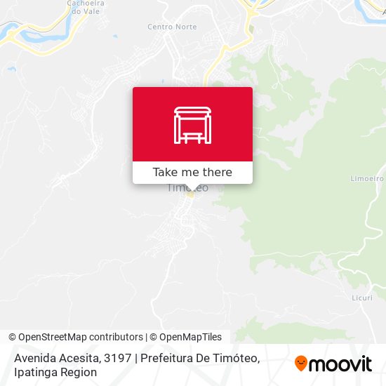 Mapa Avenida Acesita, 3197 | Prefeitura De Timóteo