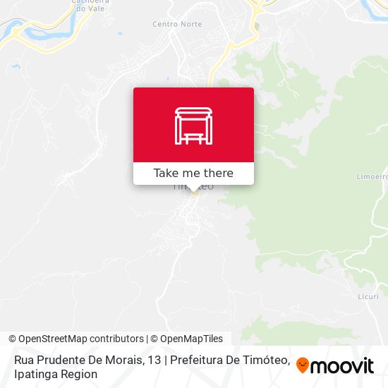 Rua Prudente De Morais, 13 | Prefeitura De Timóteo map