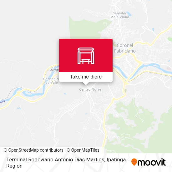 Terminal Rodoviário Antônio Dias Martins map