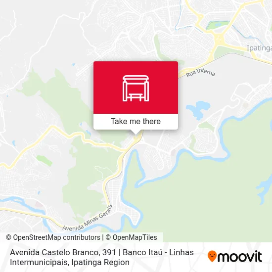 Avenida Castelo Branco, 391 | Banco Itaú - Linhas Intermunicipais map