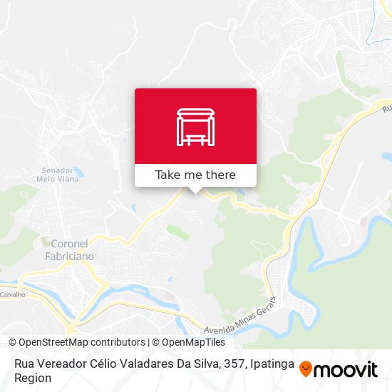 Mapa Rua Vereador Célio Valadares Da Silva, 357