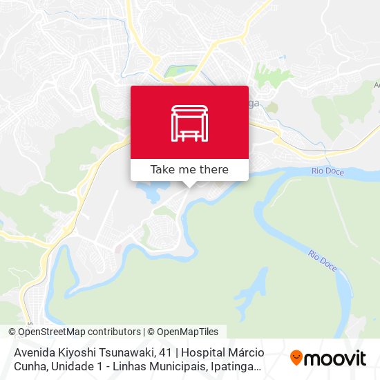 Mapa Avenida Kiyoshi Tsunawaki, 41 | Hospital Márcio Cunha, Unidade 1 - Linhas Municipais
