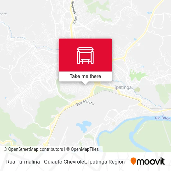 Rua Turmalina - Guiauto Chevrolet map