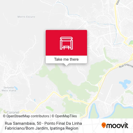 Rua Samambaia, 50 - Ponto Final Da Linha Fabriciano / Bom Jardim map