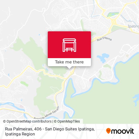 Mapa Rua Palmeiras, 406 - San Diego Suites Ipatinga