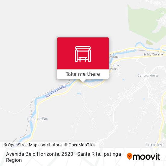 Mapa Avenida Belo Horizonte, 2520 - Santa Rita
