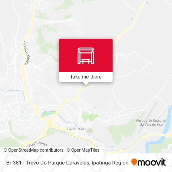 Br-381 - Trevo Do Parque Caravelas map