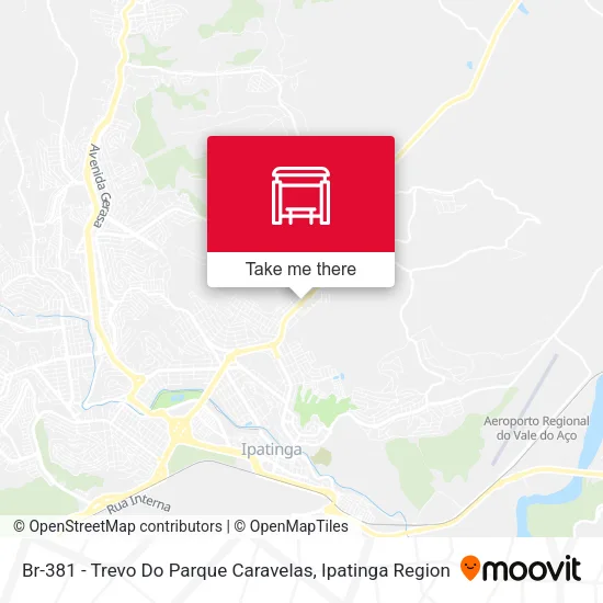 Br-381 - Trevo Do Parque Caravelas map