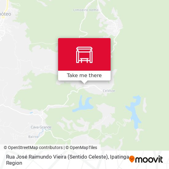 Mapa Rua José Raimundo Vieira (Sentido Celeste)