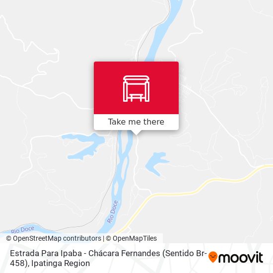 Mapa Estrada Para Ipaba - Chácara Fernandes (Sentido Br-458)