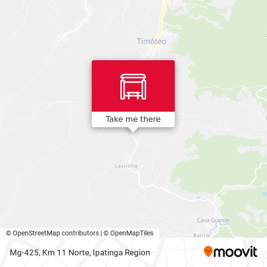 Mapa Mg-425, Km 11 Norte