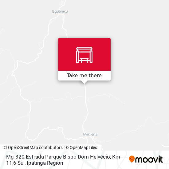 Mapa Mg-320 Estrada Parque Bispo Dom Helvécio, Km 11,6 Sul