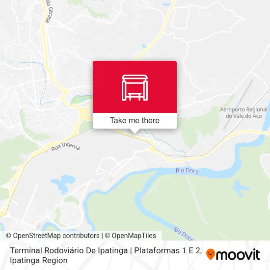 Terminal Rodoviário De Ipatinga | Plataformas 1 E 2 map