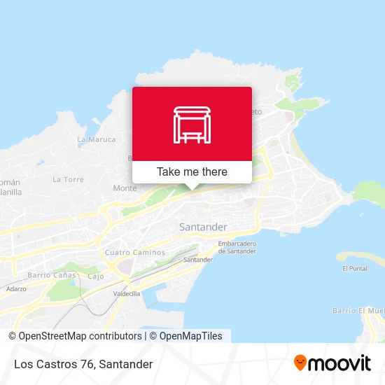Los Castros 76 map