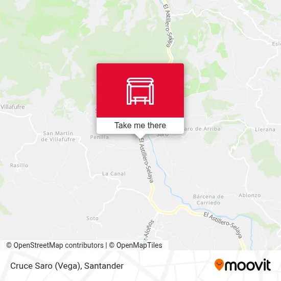 Cruce Saro (Vega) map