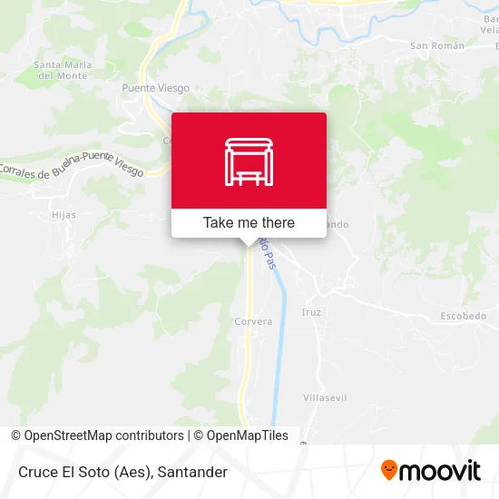 Cruce El Soto (Aes) map