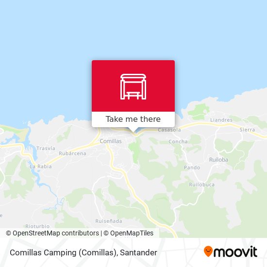Comillas Camping map