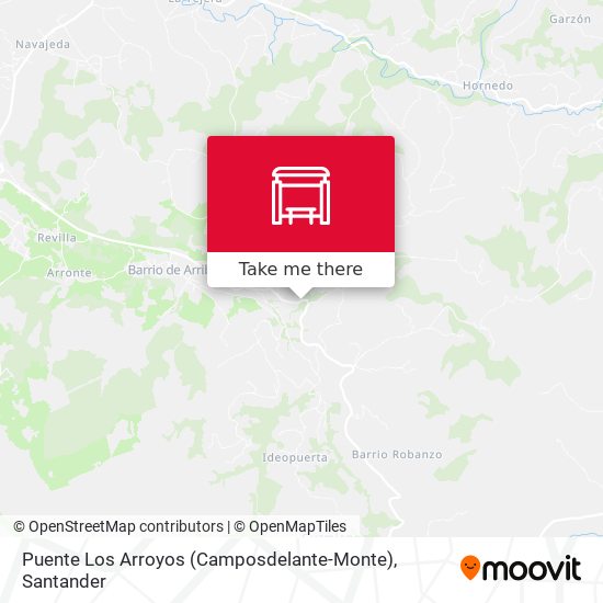 Puente Los Arroyos (Camposdelante-Monte) map