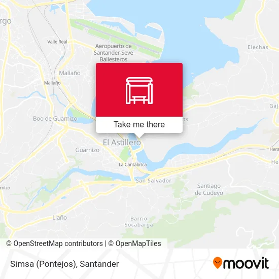 Simsa (Pontejos) map