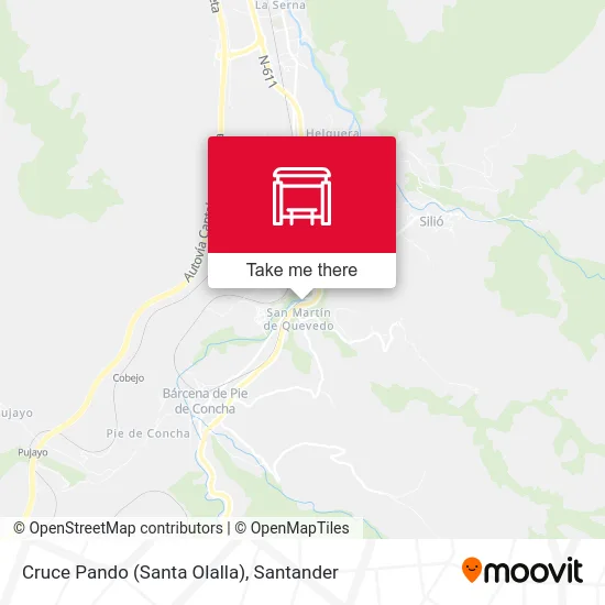 Cruce Pando (Santa Olalla) map