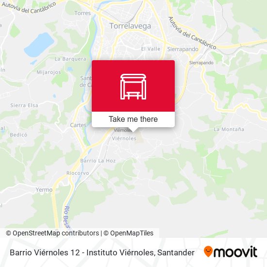 Barrio Viérnoles 12 - Instituto Viérnoles map