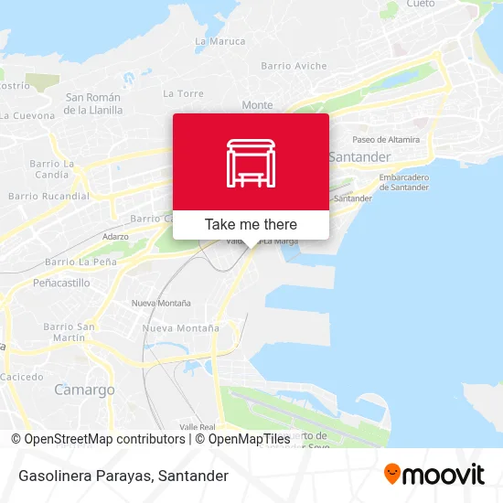 Gasolinera Parayas map