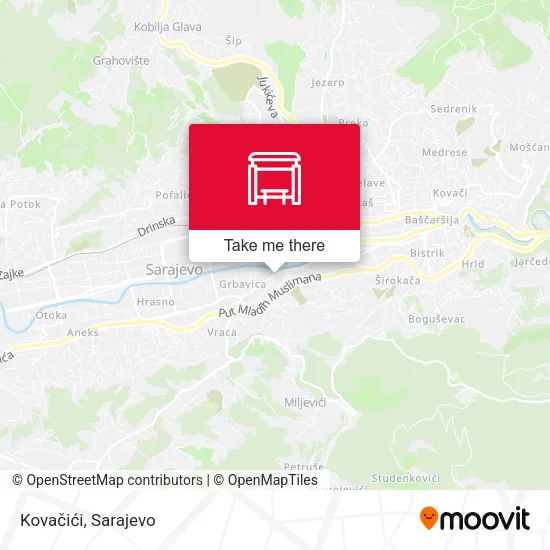 Kovačići map