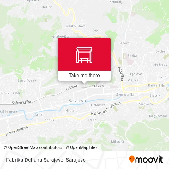 Fabrika Duhana Sarajevo mapa