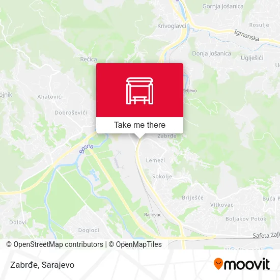 Zabrđe map