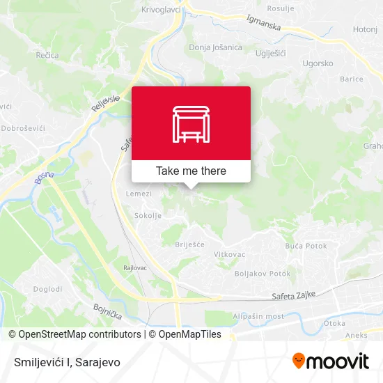Smiljevići I map