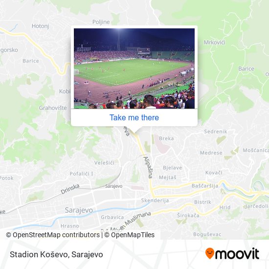 Stadion Koševo map