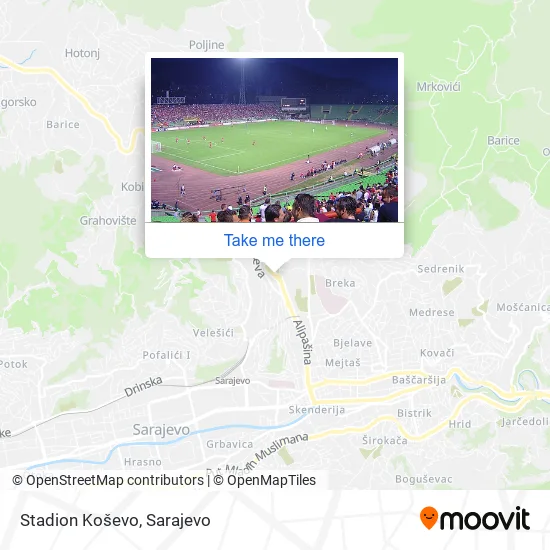 Stadion Koševo map