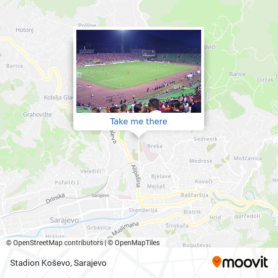 Stadion Koševo map