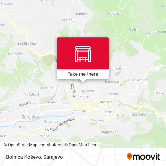 Bolnica Koševo map