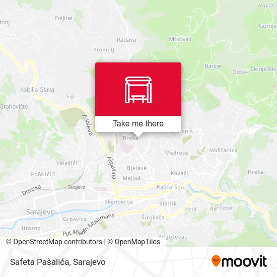 Safeta Pašalića map