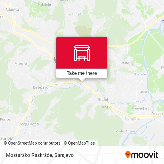 Mostarsko Raskršće map
