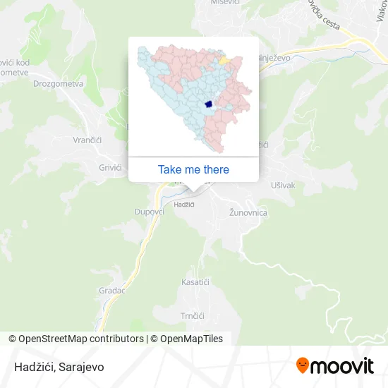 Hadžići map