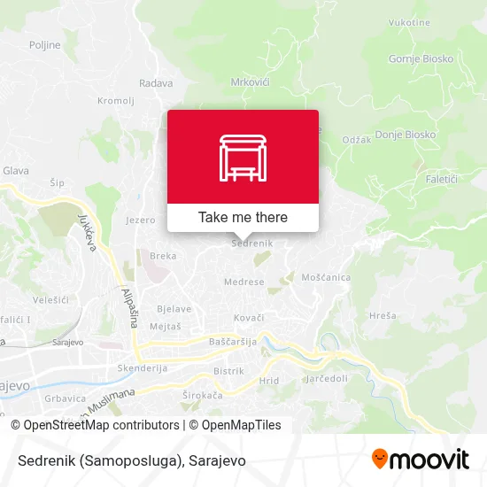 Sedrenik (Samoposluga) mapa