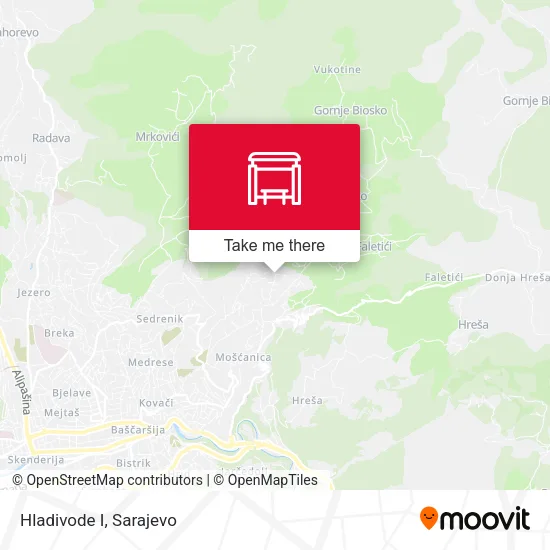 Hladivode I map