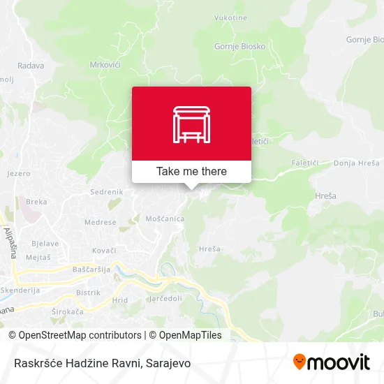 Raskršće Hadžine Ravni map