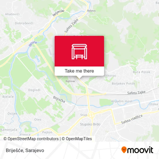 Briješće map