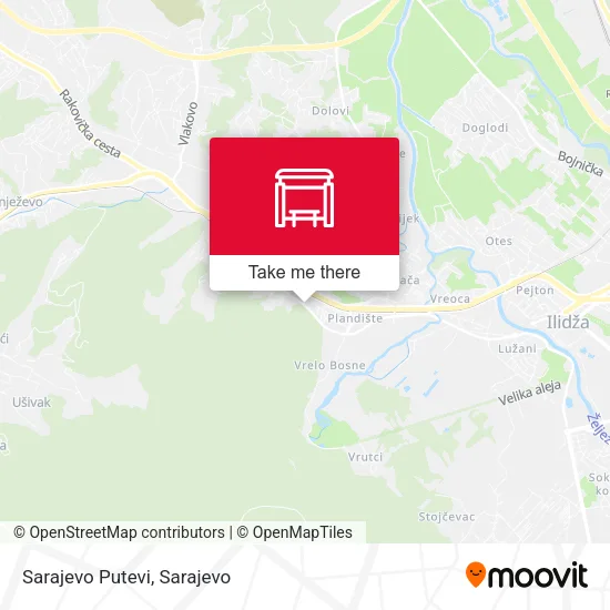 Sarajevo Putevi map