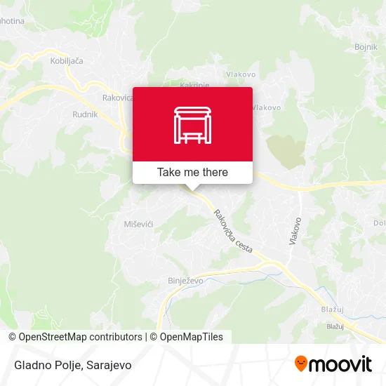 Gladno Polje map