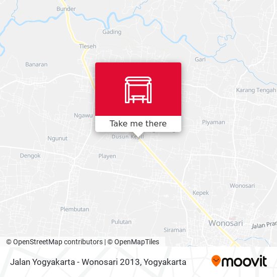 Jalan Yogyakarta - Wonosari 2013 map